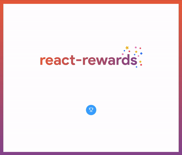 React-rewards logo with decorative stars and trophy icon
